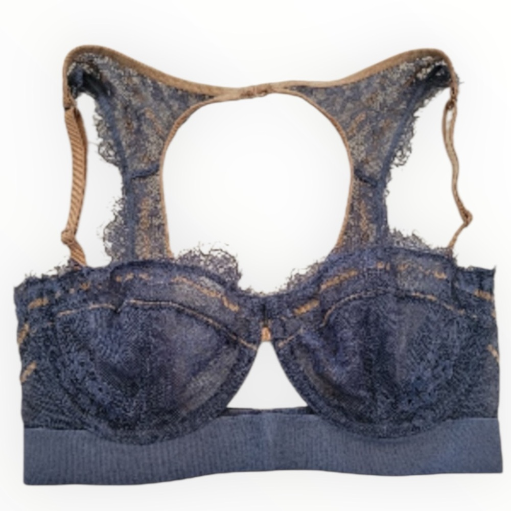 NWOT - Free People - Lavender-Grey - Lace Underwire Bra - 32D